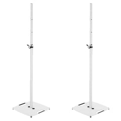 2x Support Enceinte Omnitronic BPS-2 Base Carrée Blanche DJ Disco Mariage