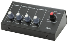 QTX MM4 Microphone Mixer Mono Channel Compact Audio