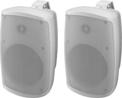 Monacor WALL-05SET/WS Active 2 Way White Stereo Speaker System