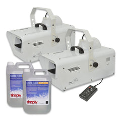 2x QTX SW2 High Power Massive Output Snow Machine Package Disco DJ Party