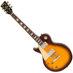 Vintage V100 Guitar - Left Hand- Flame Iced Tea