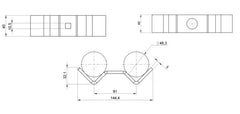 citronic Round Leg Overlap Clamp