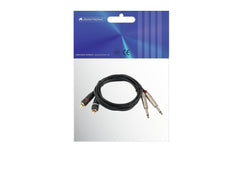 Omnitronic Adapterkabel 2XKlinke/2XRCA 1M Schwarz