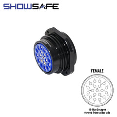 eLumen8 Socapex 19-Pin Panel Female Socket