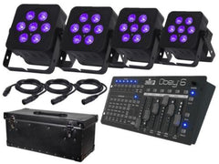 Ensemble d'éclairage LEDJ HEX Uplighter LED noir