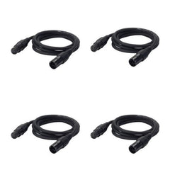4 x 10M DMX Lighting XLR Signal Cables / Leads 110 Ohm 5 Pin 5pin Heavy Duty