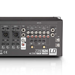 LD Systems ZONE 624 Mélangeur 4 zones 19" 3U