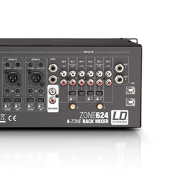 LD Systems ZONE 624 19" 4-Zonen-Mischer 3U