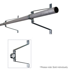 eLumen8 Pipe To Wall Bracket, 300mm Zinc