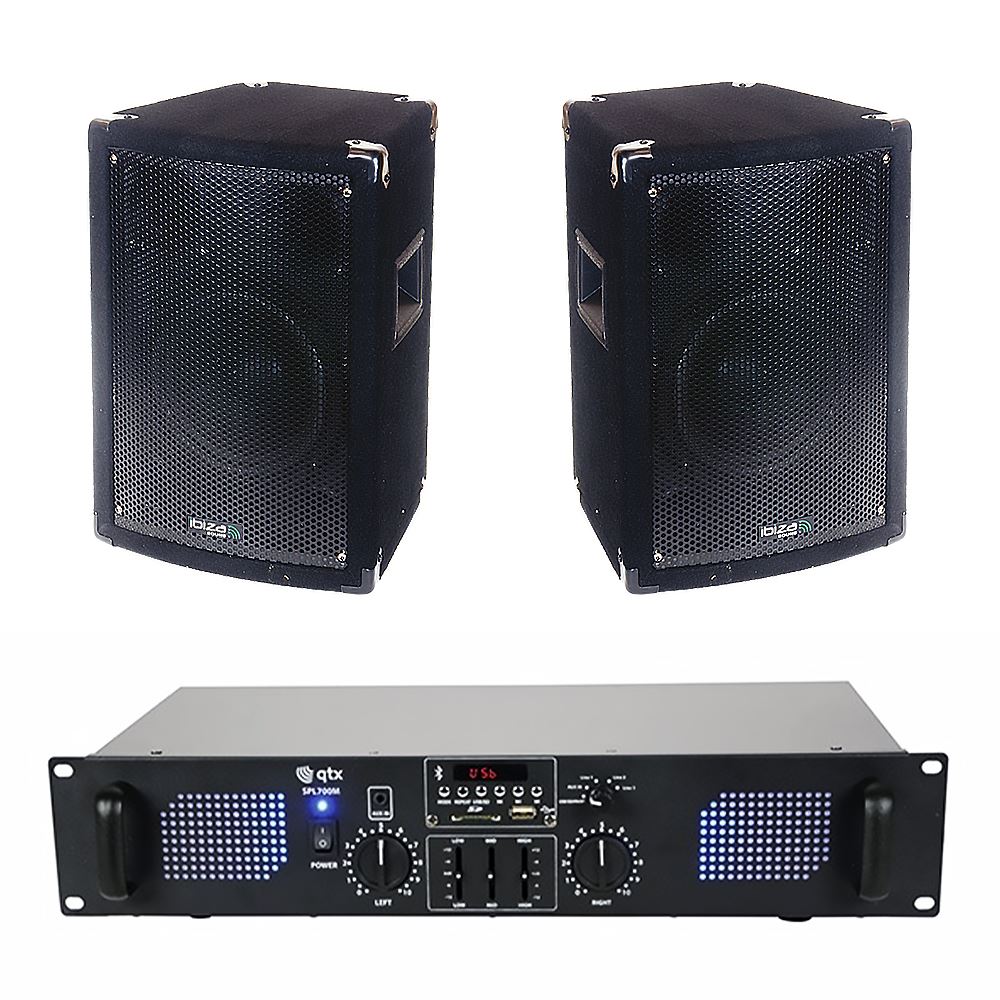 Sound & QTX 700W Bedroom DJ Speaker House Party Sound System