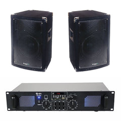 Ibiza Sound & QTX 700W Bedroom DJ Speaker House Party Sound System