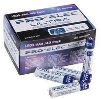 Pro Elec Ultra Alkaline 40 Pack of AAA Batteries
