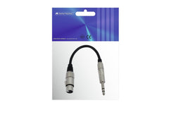 Omnitronic Adapterkabel XLR(F)/Klinke Stereo 0,2M Schwarz