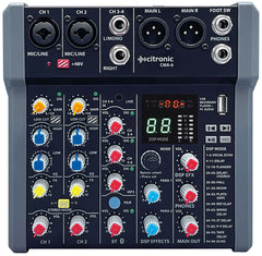 Citronic CMA-6 Compact Mixer 2 Mono + 2 Stereo with DSP USB Play/Record/PC and Bluetooth