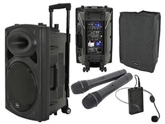 QTX QR15PA Portable PA System inc. Cover and Beltpack