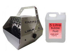 Ibiza White LBM10 Machine à bulles puissante à haut rendement avec 5 L de liquide 