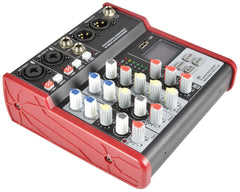Citronic CSM-4 Compact Mixer 4Ch Bluetooth USB Digital FX Mixing Desk Studio Karaoke