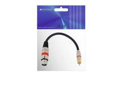 Omnitronic Adapterkabel XLR(F)/Cinch(M) 0,2M Schwarz