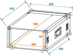 Roadinger Rack Profi 4U 45Cm