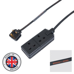 eLumen8 15m 1.5mm 13A Male - 13A 1G Female Extension Cable