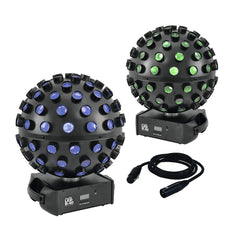 2x Eurolite LED B-40 effet boule à facettes rotative