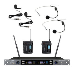 ZZIP TXZZ422 Channel 38 Twin UHF Wireless mic system complete with 2 bodypack transmitters 606 - 630 mhz