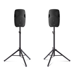 2x Gemini AS-08BLU 500W Aktivlautsprecher Bluetooth DJ Disco Sound System inkl. Steht