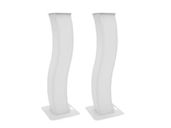 EUROLITE 2x Stage Stand 150cm courbé incl. Housse et sac, blanc