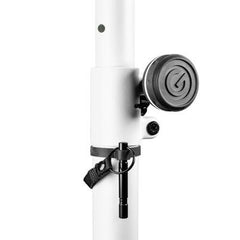 Gravity LS 431W White Square Base Lighting Stand With Offset M20 Mount