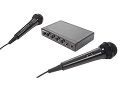 HQ Power Basic Karaoke Set for Party inc 2 x Microphone TV Home