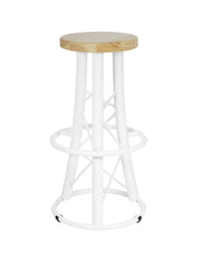 Alutruss Bar Stool, Curved White
