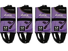 4x Accu-Cable 5Pin DMX-Kabel (1,5m)