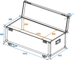 Mallette de transport universelle Roadinger 120X40Cm avec roulettes