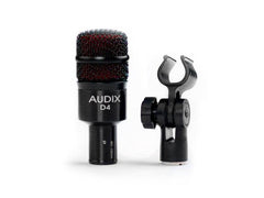 Audix D4 Hypercardioid Drum/Instrument Mic Tailored for Low Frequencies