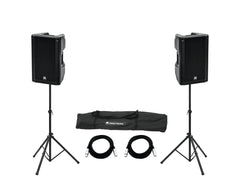 OMNITRONIC Set 2x XKB-212A + pied d'enceinte MOVE MK2