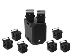 Omnitronic Set BOB-10A Schwarz + 8 x BOB-4 Schwarz PA-Systemlautsprecher 900W DJ Disco