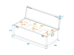 Roadinger Flightcase 1X Led Sl-400