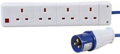 Rallonge Pro Elec 4 gangs vers prise 16A 25m