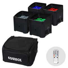 Equinox Colour Raider Lithium Battery Uplighter Pack