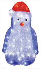 Weißes LED-Acryl-Pinguin-Weihnachtslicht – 40 cm