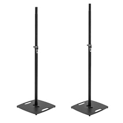 2x Omnitronic BPS-2 Loudspeaker Lighting Stand Square Base