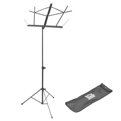 On Stage Compact Music Stand - Black With Bag