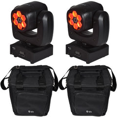 2x QTX MHS-90L: 90W LED Moving Head with Laser