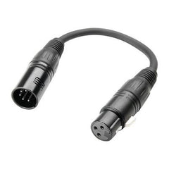 Adam Hall Cables 3 STAR DGF 0020 DMX-Adapter XLR-Stecker 5-polig auf XLR-Buchse 3-polig 0,2 m