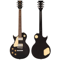 Vintage V10 Coaster Series Left Handed Electric Guitar - Gloss Black
