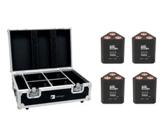 EUROLITE Set 4x AKKU TL-3 QCL RGB+UV Trusslight + Koffer mit Ladefunktion