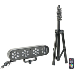 Party Light Sound FUNLED-SET AUS 4 LED-PAR-PROJEKTOREN MIT STÄNDER UND FERNBEDIENUNG