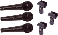 Kit de microphone dynamique Soundlab avec 3 microphones et étui de transport