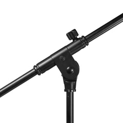 Gravity TMS 2222 Short Touring Series Microphone Stand with Round Base and 2-Point Adjustment Telescoping Boom