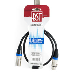 AFX SOUND-XLRM-XLRF-0.6 Hochwertiges XLR-Soundkabel – 0,6 m